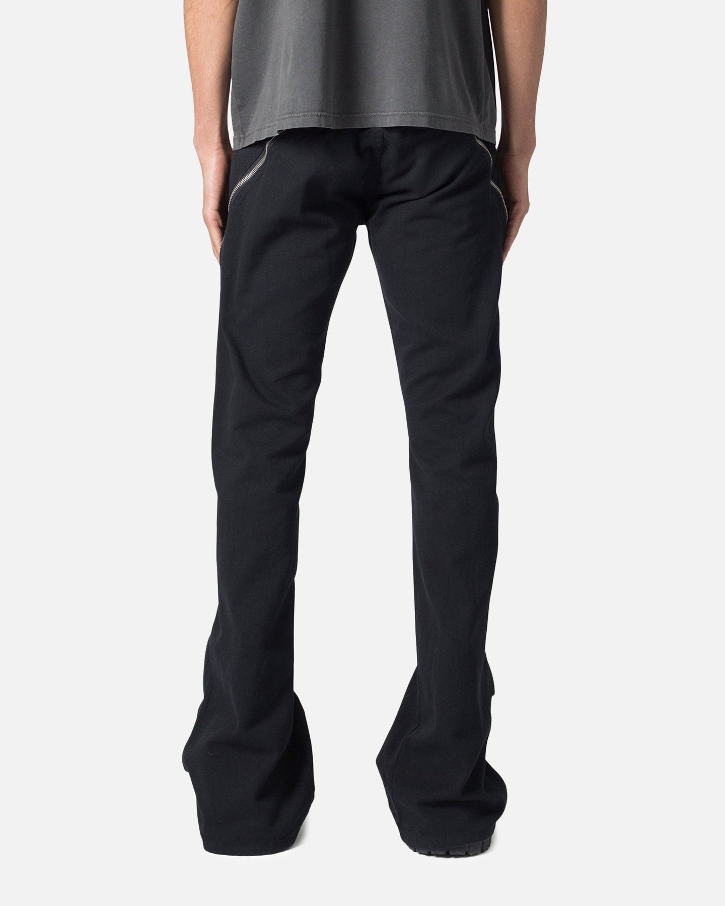 MNML D519 Zipper Flare Denim Jeans Black | Culture Kings US