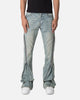 MNML D519 Zipper Flare Denim Jeans Vintage Blue