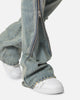 MNML D519 Zipper Flare Denim Jeans Vintage Blue