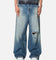 MNML Baggy Rave Denim Jeans Blue
