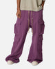MNML Rave Double Cargo Sweatpants Washed Mauve