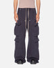MNML Rave Double Cargo Sweatpants Washed Black