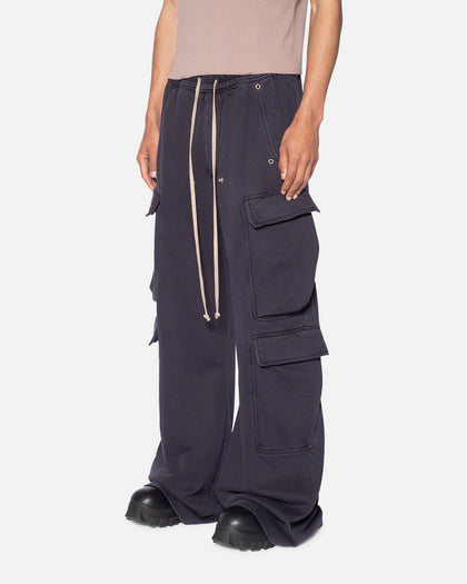 MNML Rave Double Cargo Sweatpants Washed Black