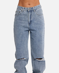 XXIII Women's Straight Leg Jeans Blue Denim