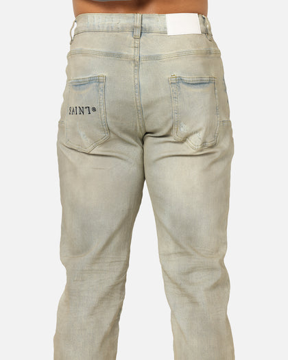 Saint Morta Psykhe Dirty Distressed Jeans Dirty Denim