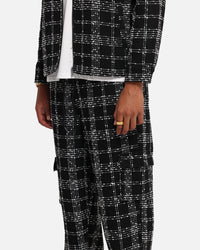 XXIII Boucle Tweed Cargo Pants Black/White