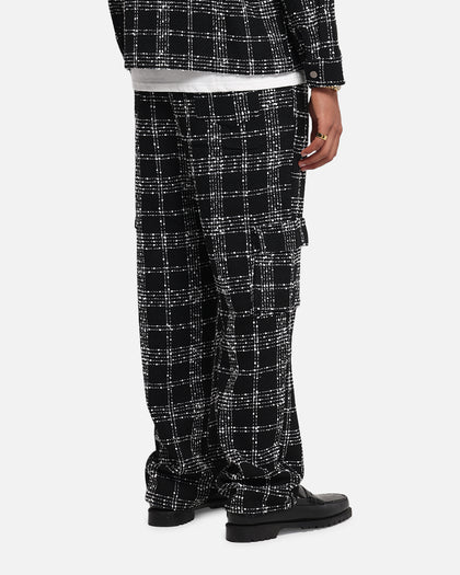 XXIII Boucle Tweed Cargo Pants Black/White