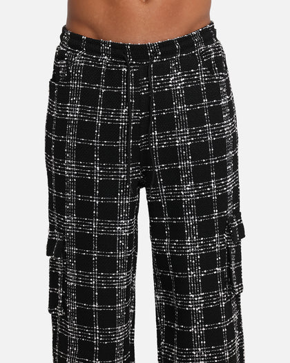 XXIII Boucle Tweed Cargo Pants Black/White