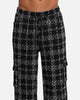 XXIII Boucle Tweed Cargo Pants Black/White