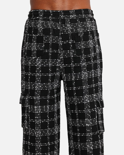 XXIII Boucle Tweed Cargo Pants Black/White
