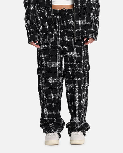 XXIII Boucle Tweed Cargo Pants Black/White