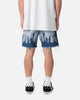 MNML Flame Denim Shorts Blue