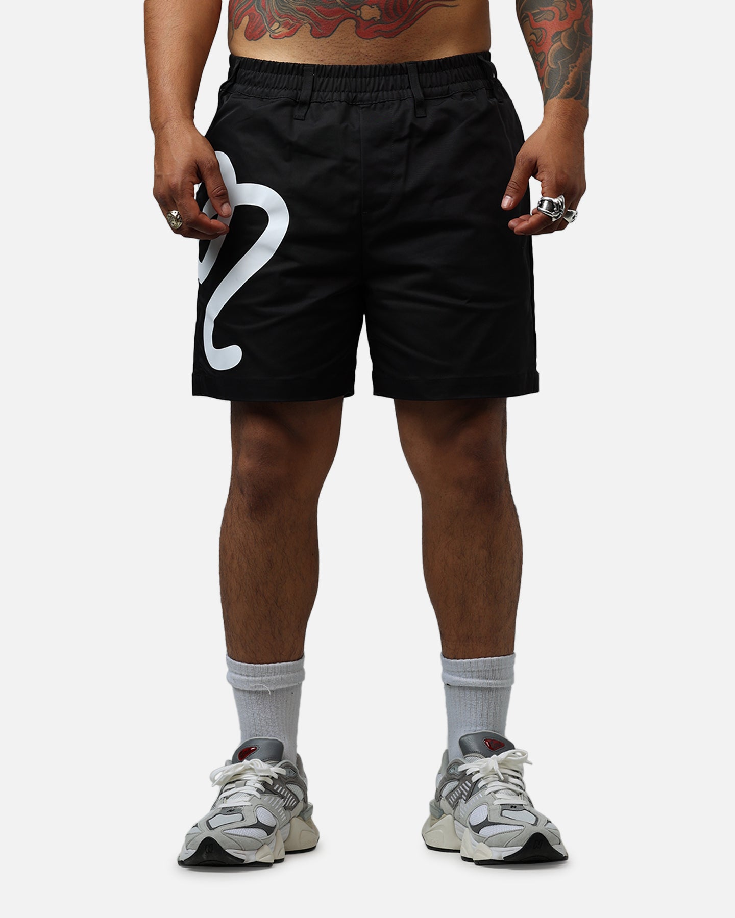 Malbon Menton Nylon Shorts Black | Culture Kings US