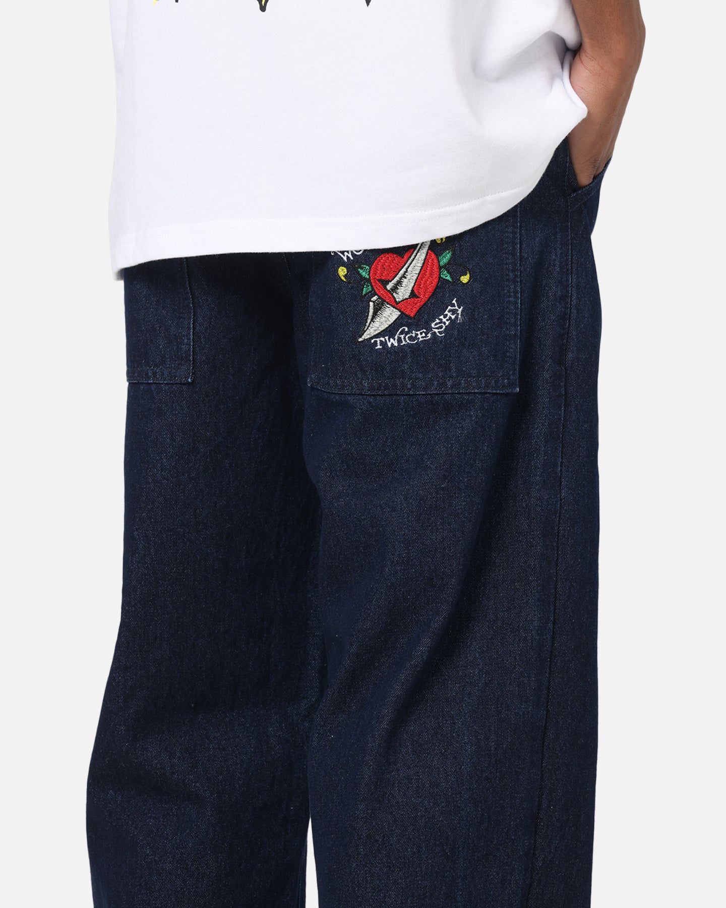 Ed Hardy Once Wounded Jeans Dark Indigo | Culture Kings US