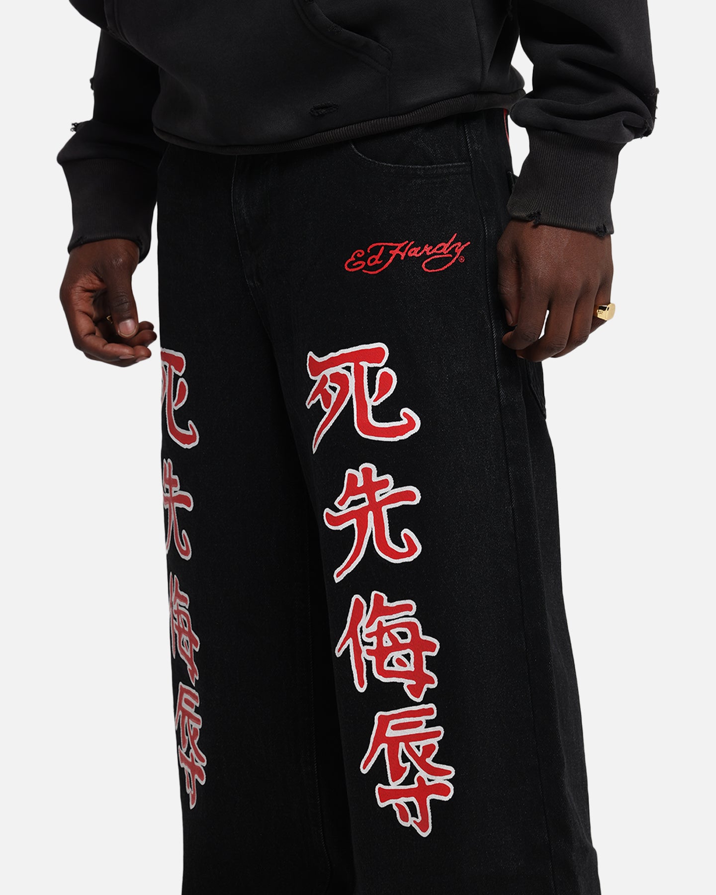 Ed Hardy Death Before Dishonour Jeans Black | Culture Kings US