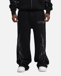 Ed Hardy Cyber Rhinestone Track Pants Black