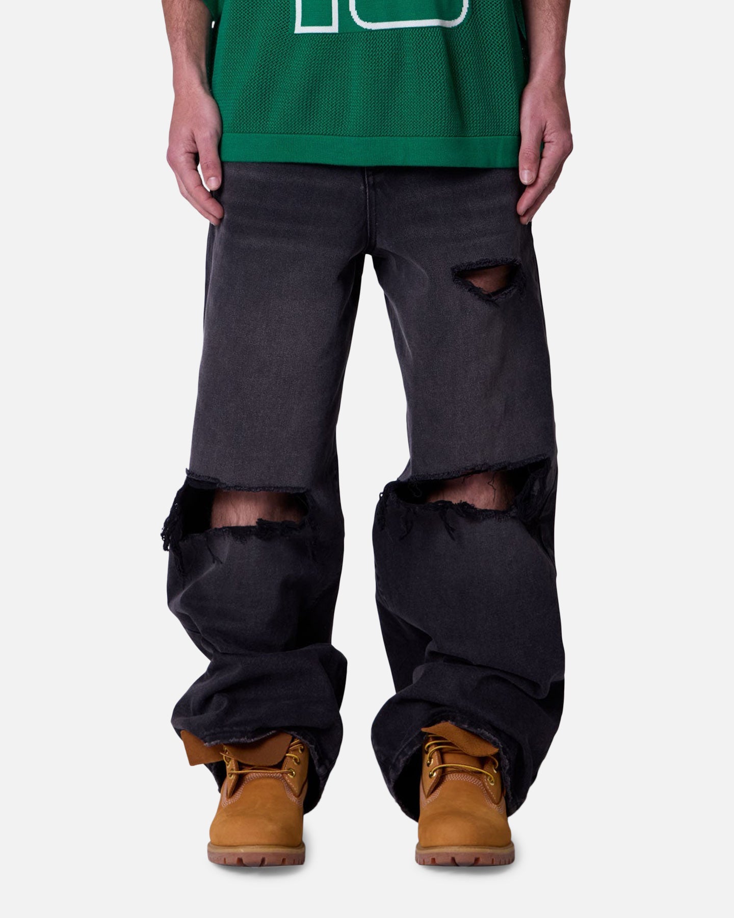 MNML Rave Distressed Jeans Vintage Black | Culture Kings US