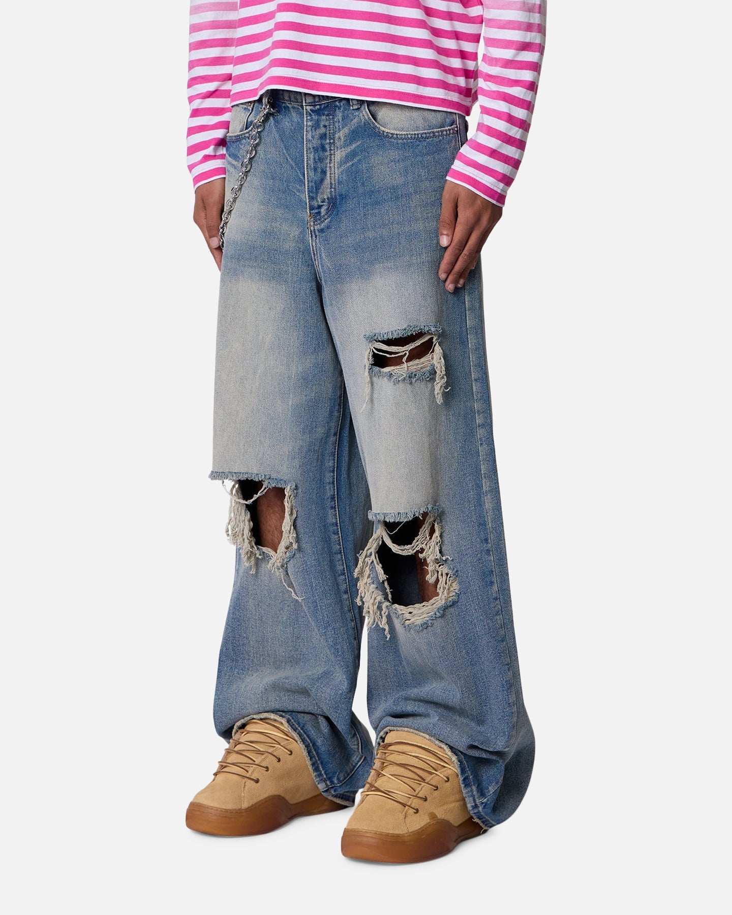 MNML Rave Distressed Jeans Vintage Blue | Culture Kings US