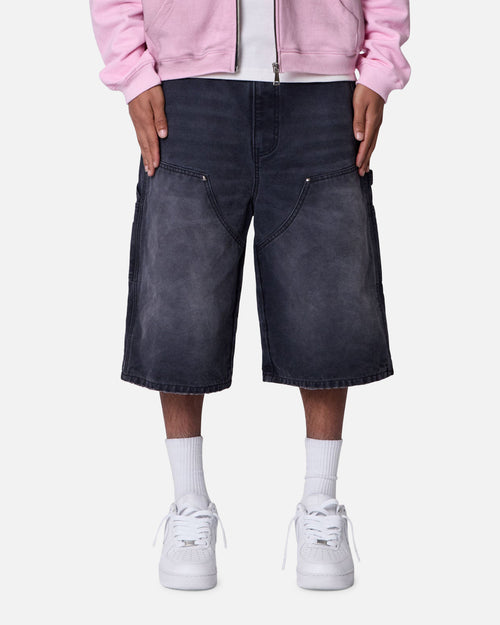 MNML Ultra Baggy Carpenter Shorts Washed Black