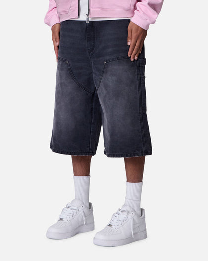 MNML Ultra Baggy Carpenter Shorts Washed Black