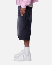 MNML Ultra Baggy Carpenter Shorts Washed Black