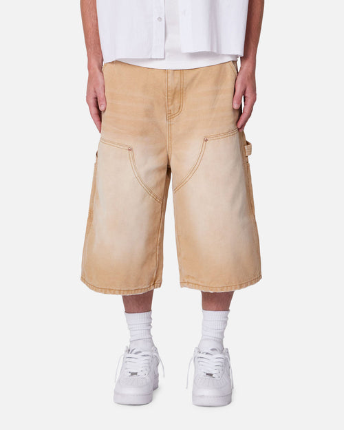 MNML Ultra Baggy Carpenter Shorts Washed Tan