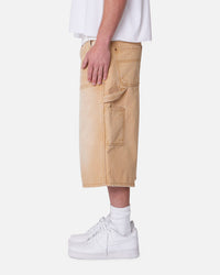 MNML Ultra Baggy Carpenter Shorts Washed Tan