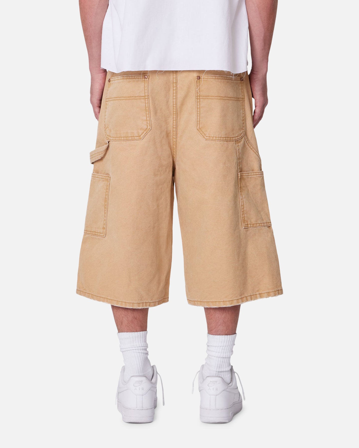 MNML Ultra Baggy Carpenter Shorts Washed Tan | Culture Kings US