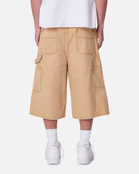 MNML Ultra Baggy Carpenter Shorts Washed Tan