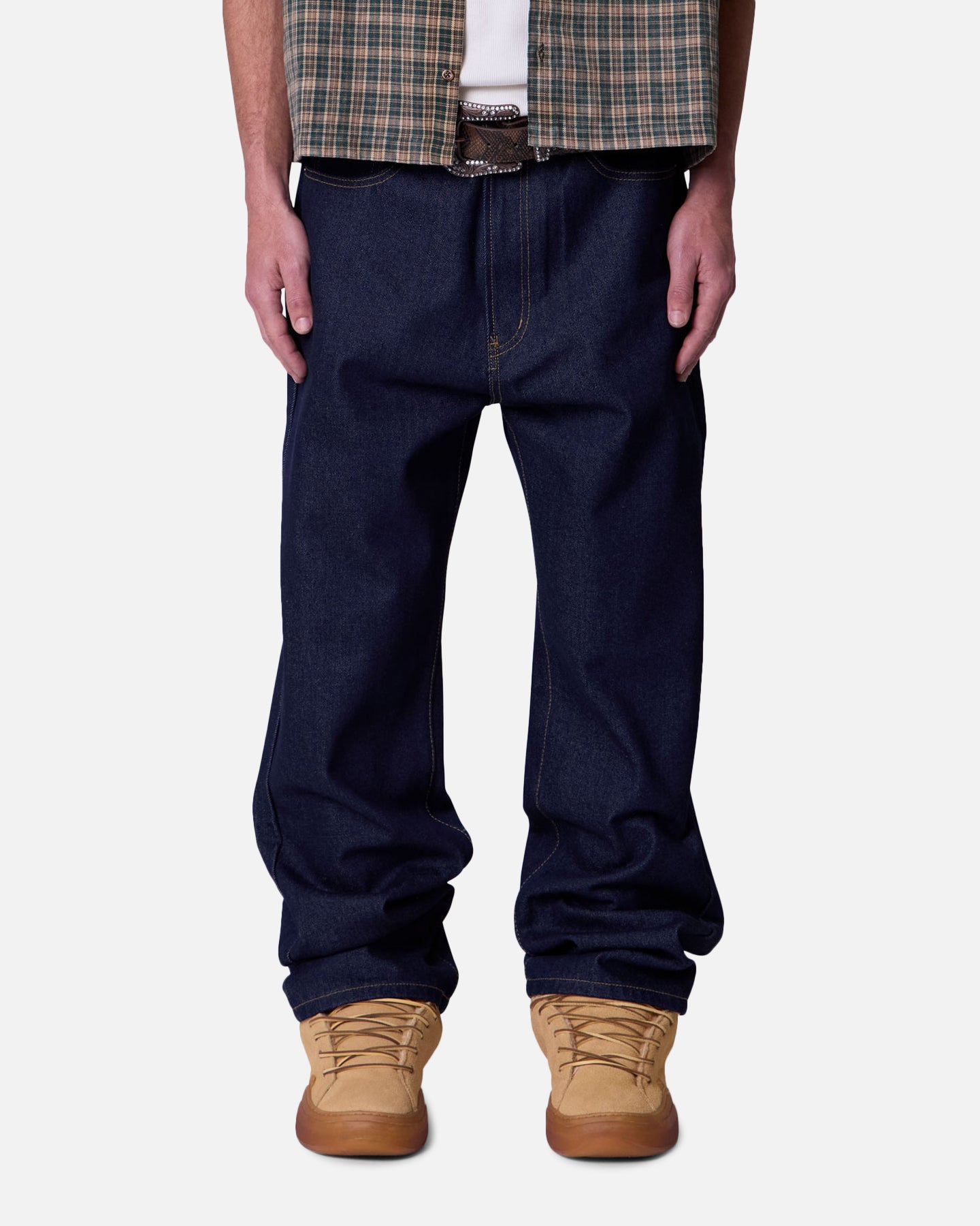 パンツ NOREMID RIGHT SUPPER BAGGY DENIM Navy MNML Ultra Baggy Jeans Raw Blue | Culture Kings US