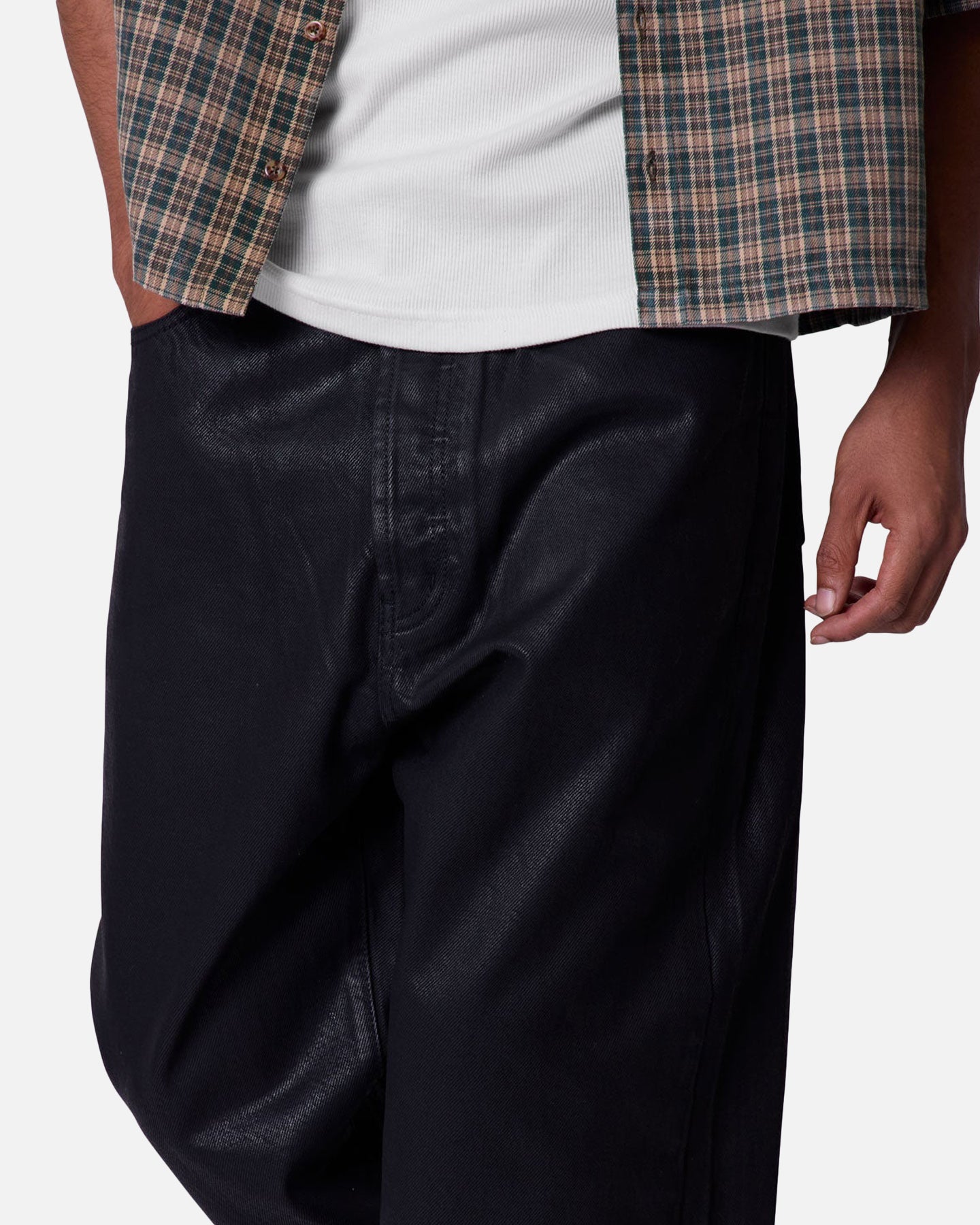 MNML Ultra Baggy Jeans Waxed Black | Culture Kings US