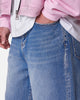 MNML Ultra Baggy Denim Shorts Raw Blue