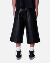 MNML Ultra Baggy Leather Shorts Black