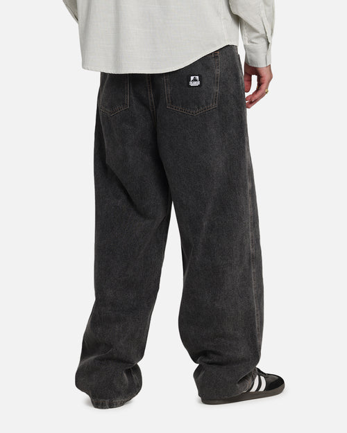X-Large Baggy Bull Denim 91 Pants Washed Black