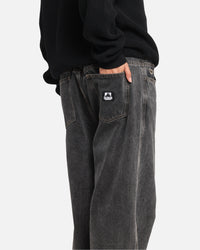 X-Large Baggy Bull Denim 91 Pants Washed Black