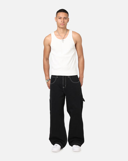 Saint Morta Amplus Fray Carpenter Jeans Contrast Black