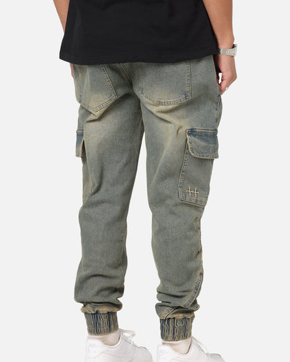 Saint Morta Rodeo Denim Joggers Dirty Blue