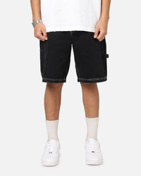 Saint Morta Amplus Fray Carpenter Jort Shorts Contrast Black