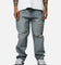 MNML Painted Straight Denim Jeans Light Blue