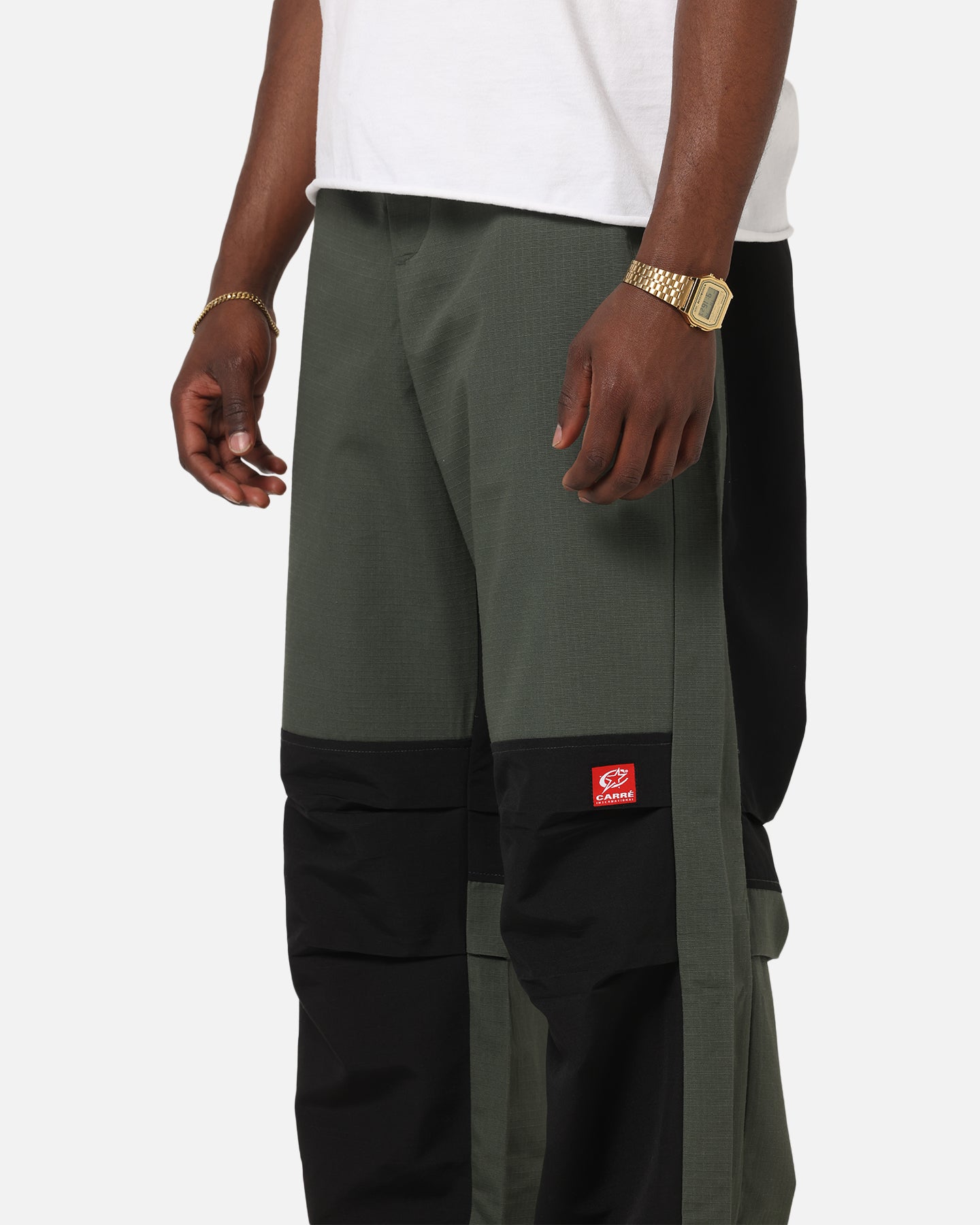 Carre Avalanche Baggy Pants Khaki/Black | Culture Kings US