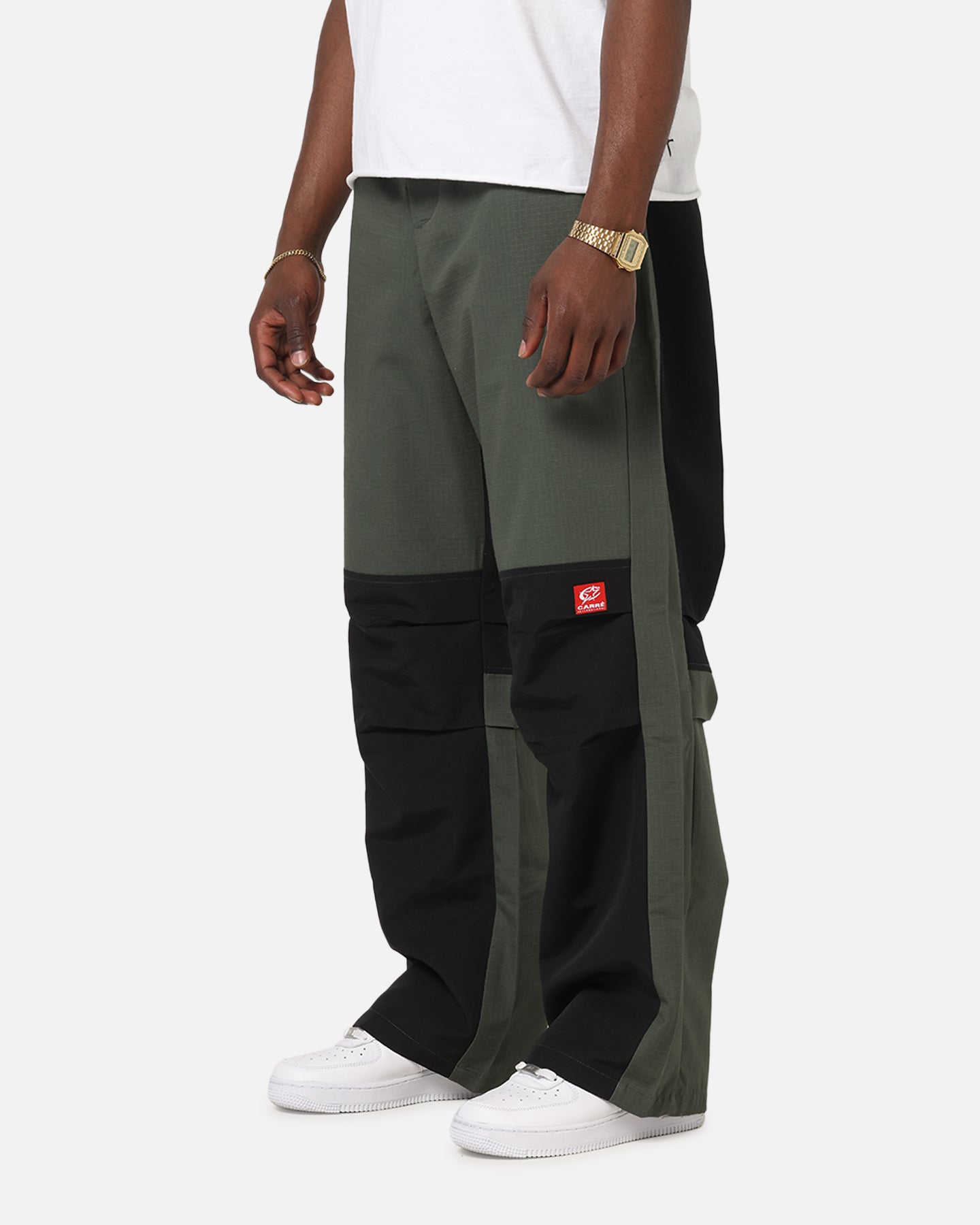 Carre Avalanche Baggy Pants Khaki/Black | Culture Kings US
