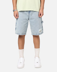 Carre Distressed Carpenter Jorts Light Blue Wash