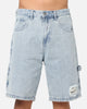 Carre Distressed Carpenter Jorts Light Blue Wash