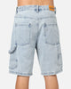 Carre Distressed Carpenter Jorts Light Blue Wash