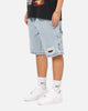 Carre Distressed Carpenter Jorts Light Blue Wash