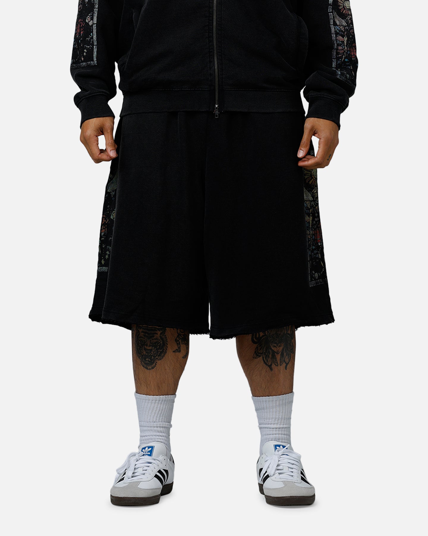 Saint Morta Kingdomcome Baggy Sweat Shorts Vintage Black | Culture