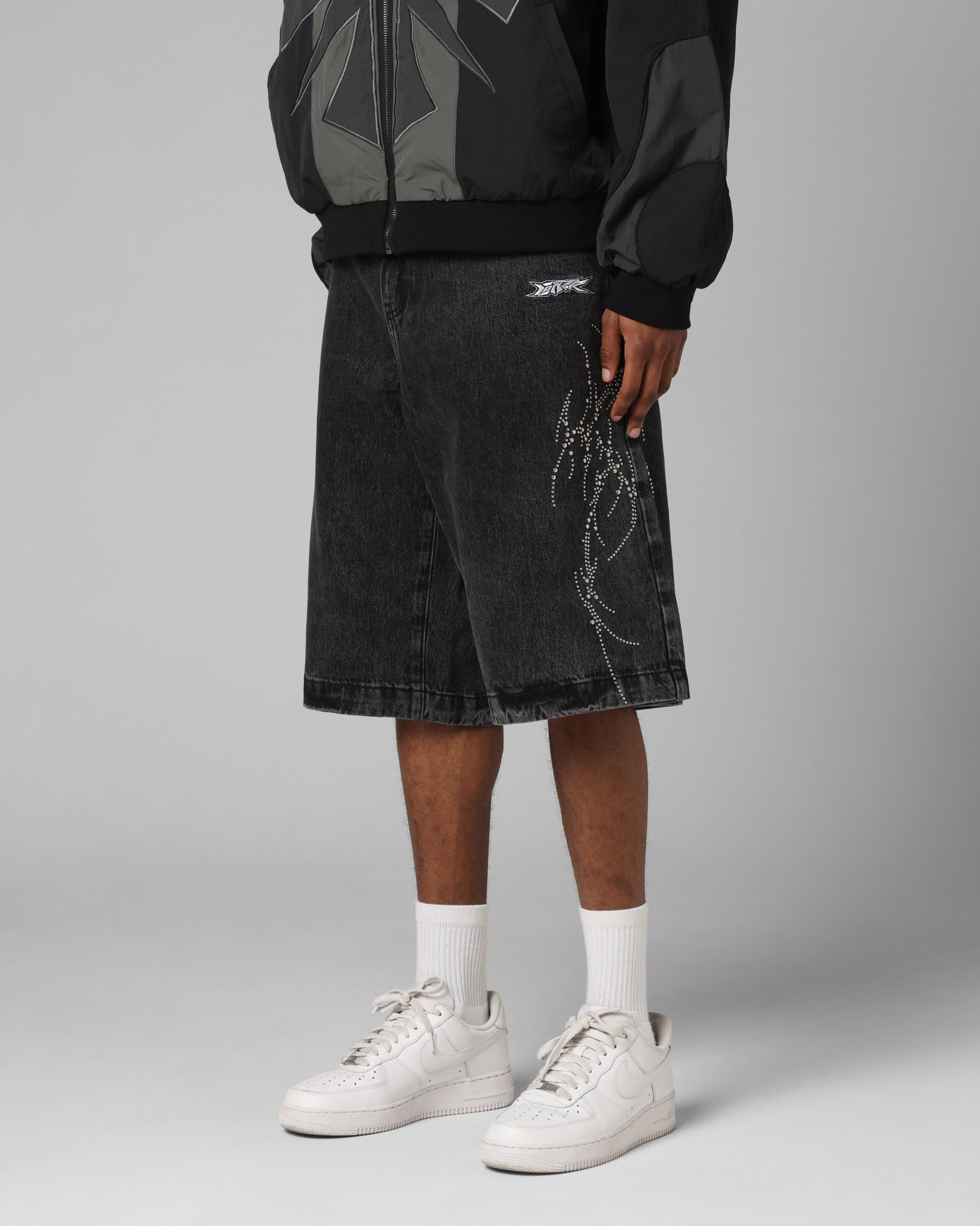 Loiter Goth Clique Jorts Black | Culture Kings US