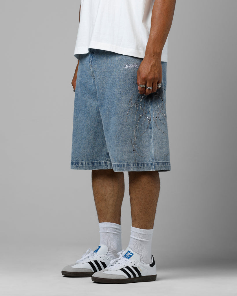 Loiter Goth Clique Jorts Blue Denim | Culture Kings US