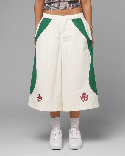 Loiter Club Classic Track Shorts White/Green