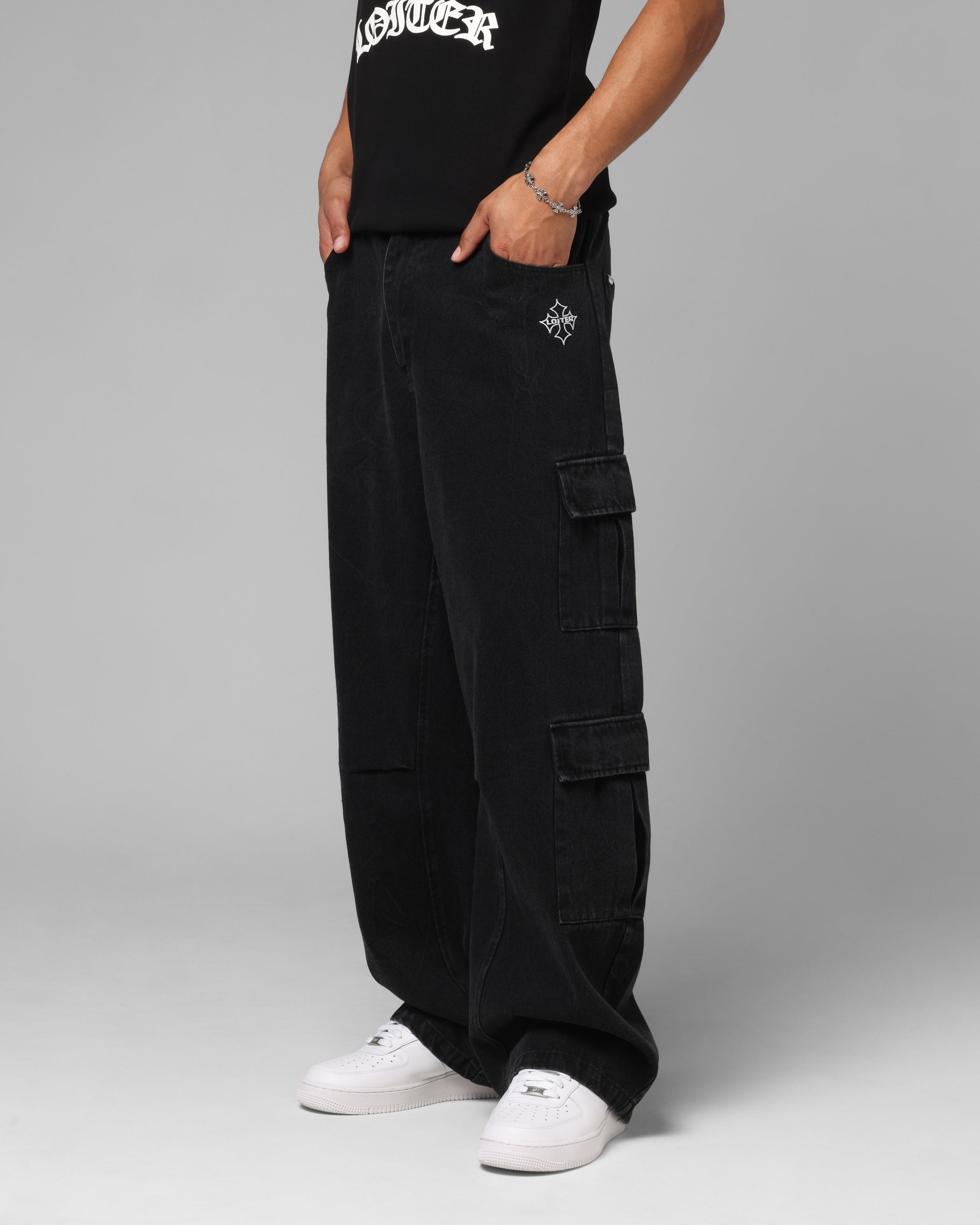 Loiter F-16 Balloon Cargo Pants Black | Culture Kings US